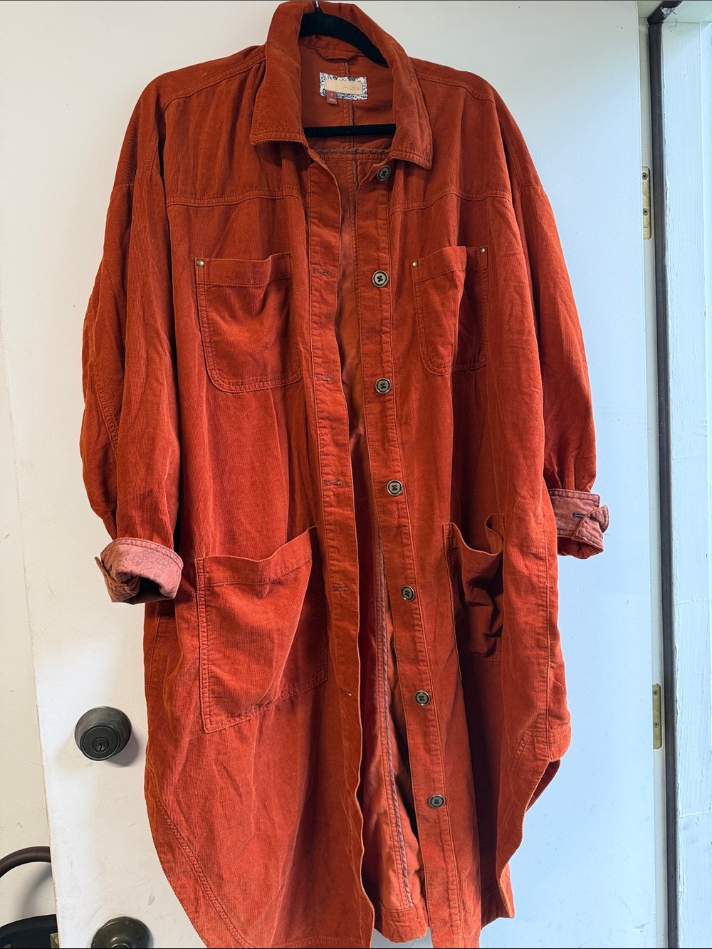 Pilcro Orange Women’s Button-Front Shirt Dress Size Small